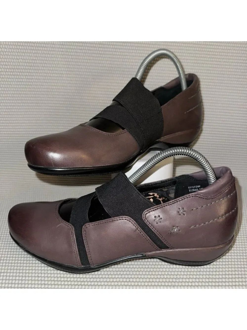 Aetrex Julie Mary Jane Brown Leather Slip On Flats Women’s Size 9-9.5 (40)